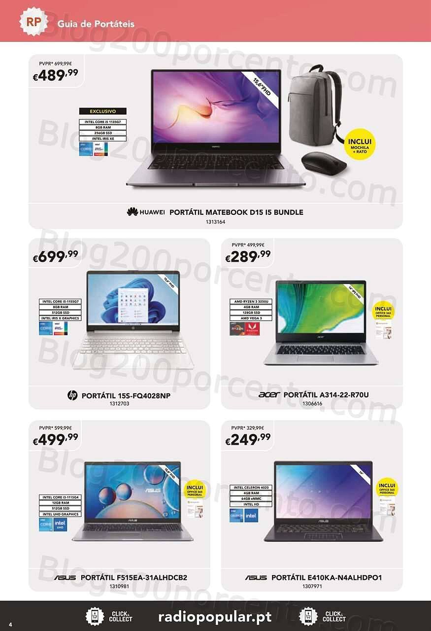 Antevisão Folheto RADIO POPULAR Especial Guia de Portáteis