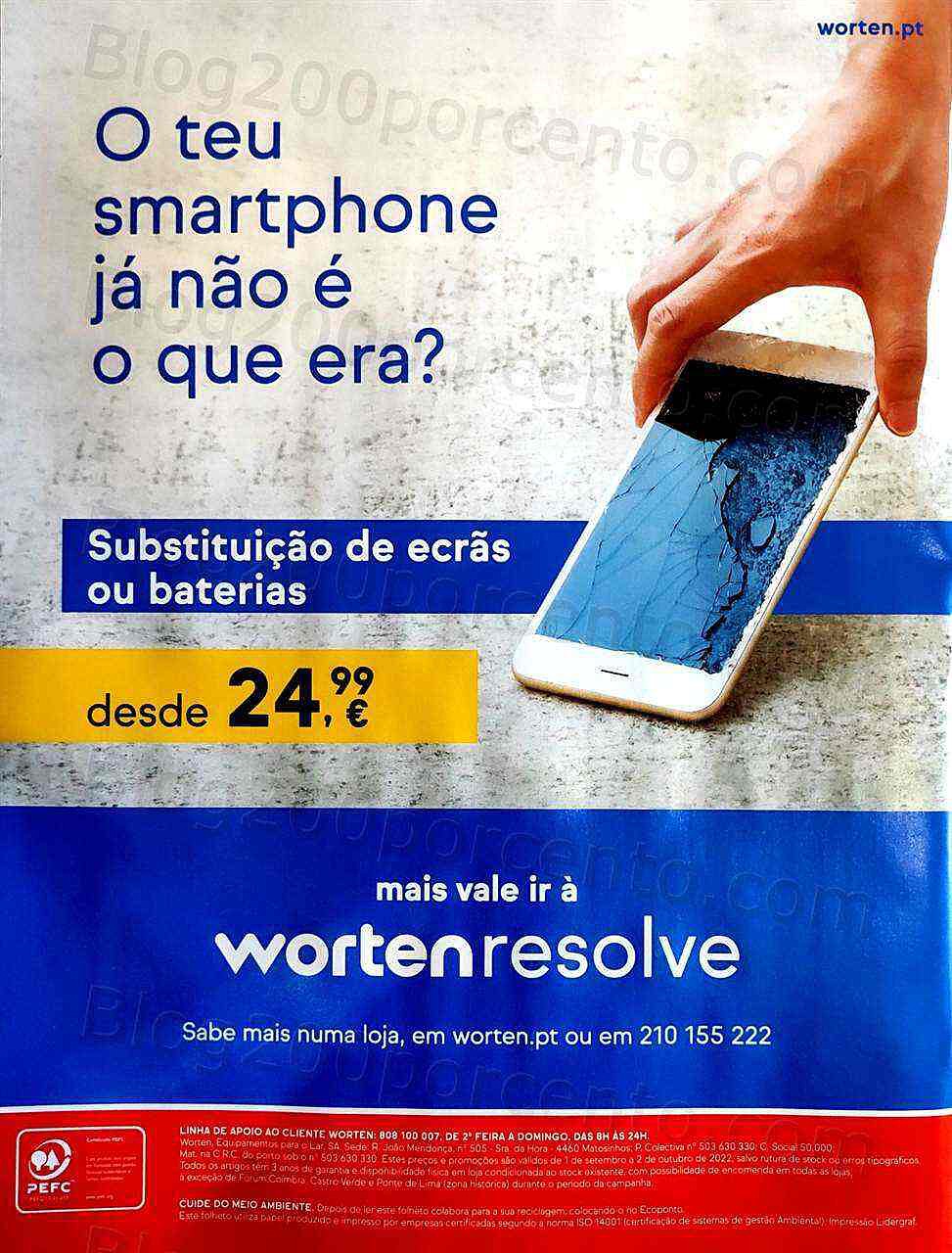 Antevisão Folheto WORTEN Mobile Promoções de 1 setembro a 2 outubro