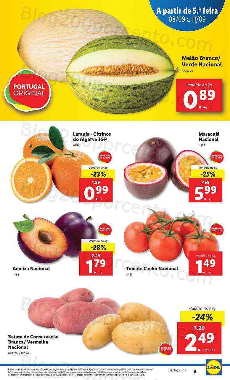 Antevisão Folheto LIDL Promoções de 8 a 11 setembro - quinta a domingo