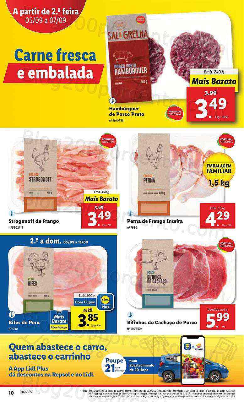Antevisão Folheto LIDL Promoções de 5 a 7 setembro - segunda a quarta