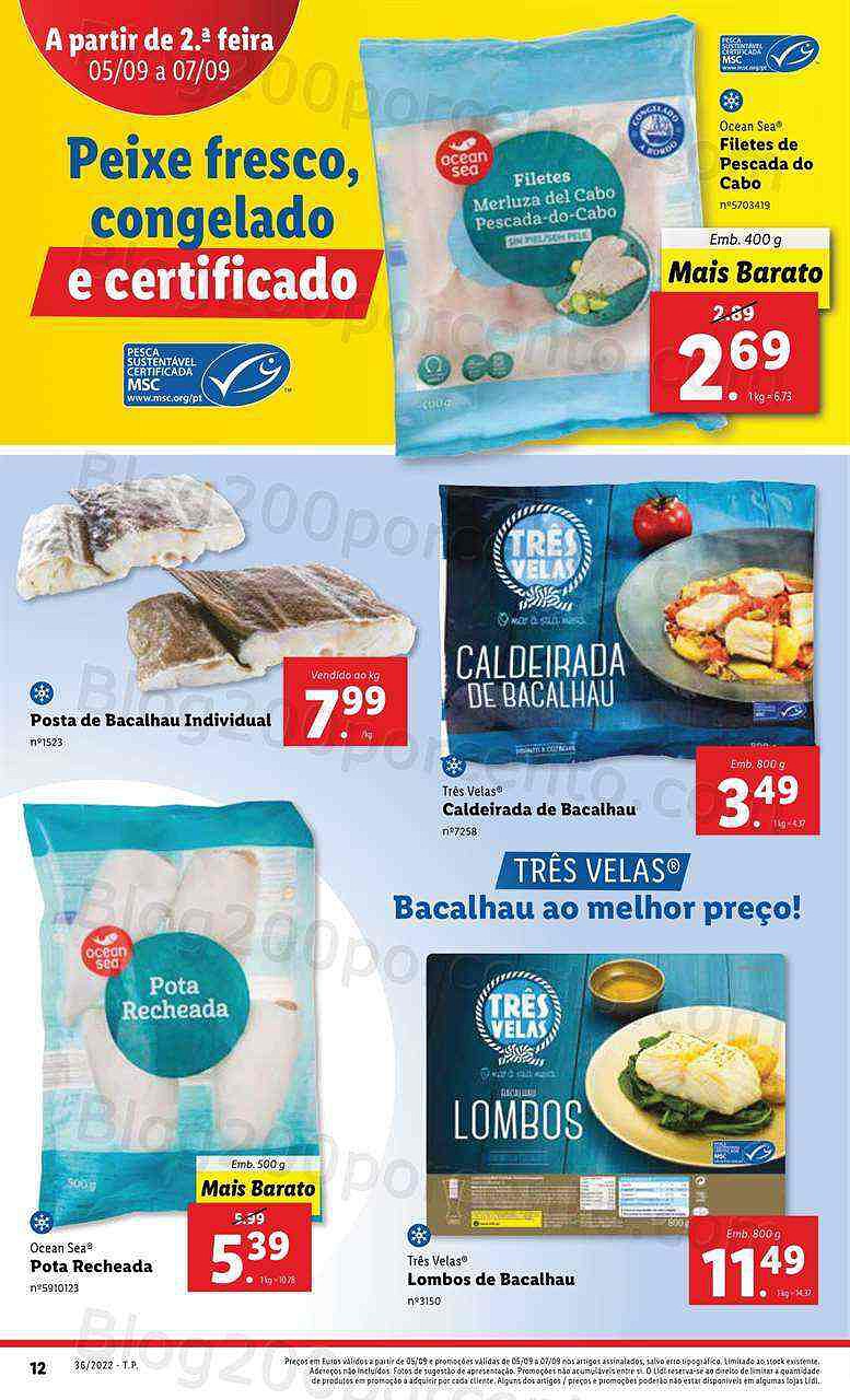 Antevisão Folheto LIDL Promoções de 5 a 7 setembro - segunda a quarta
