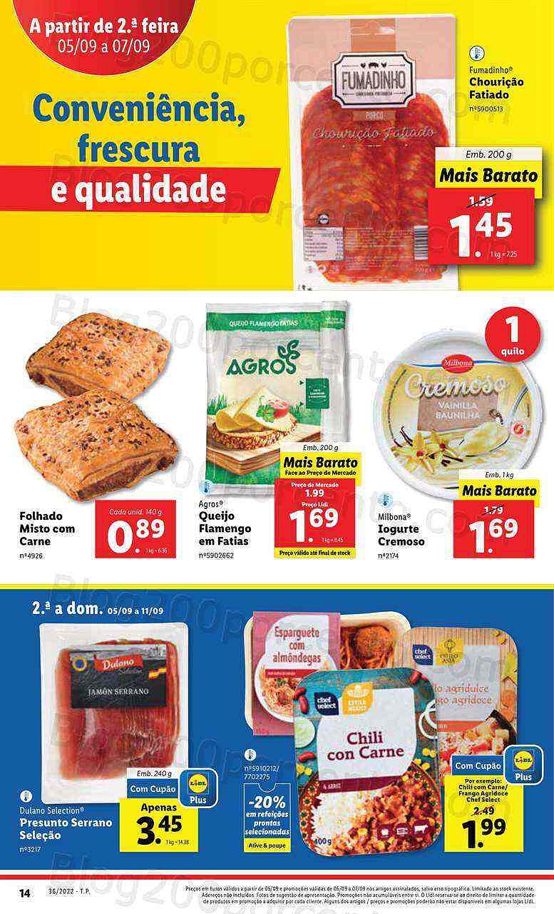 Antevisão Folheto LIDL Promoções de 5 a 7 setembro - segunda a quarta