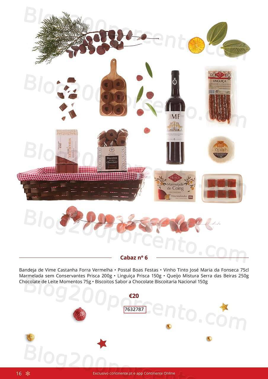 Antevisão Folheto CONTINENTE Cabazes de Natal Promoções de 21 setembro a 6 janeiro