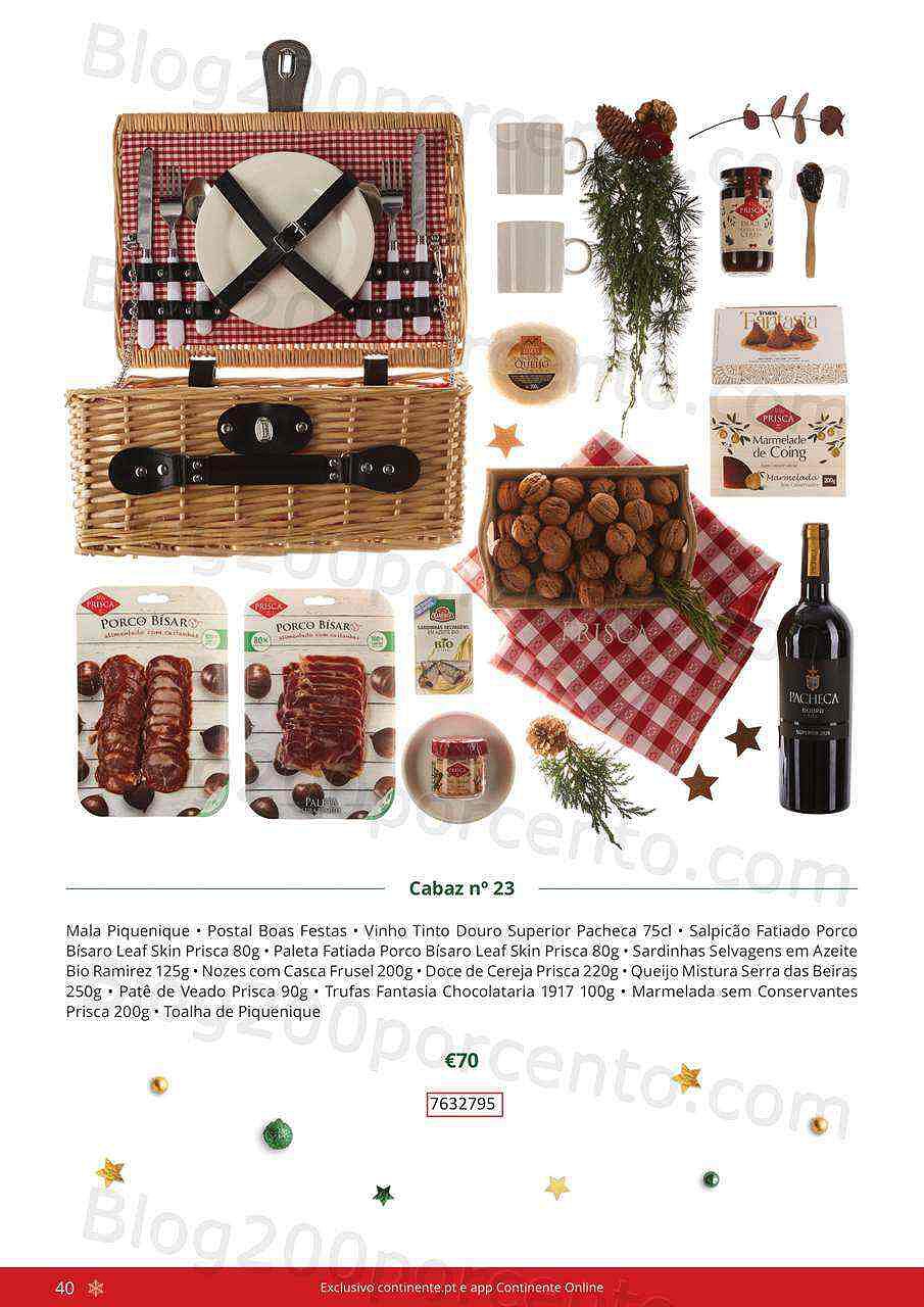 Antevisão Folheto CONTINENTE Cabazes de Natal Promoções de 21 setembro a 6 janeiro
