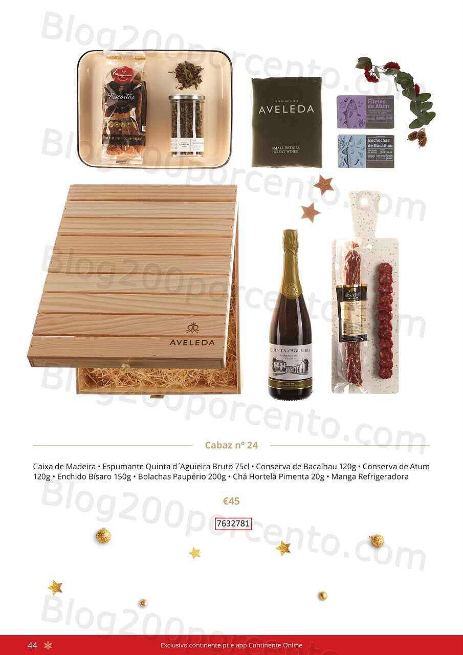 Antevisão Folheto CONTINENTE Cabazes de Natal Promoções de 21 setembro a 6 janeiro