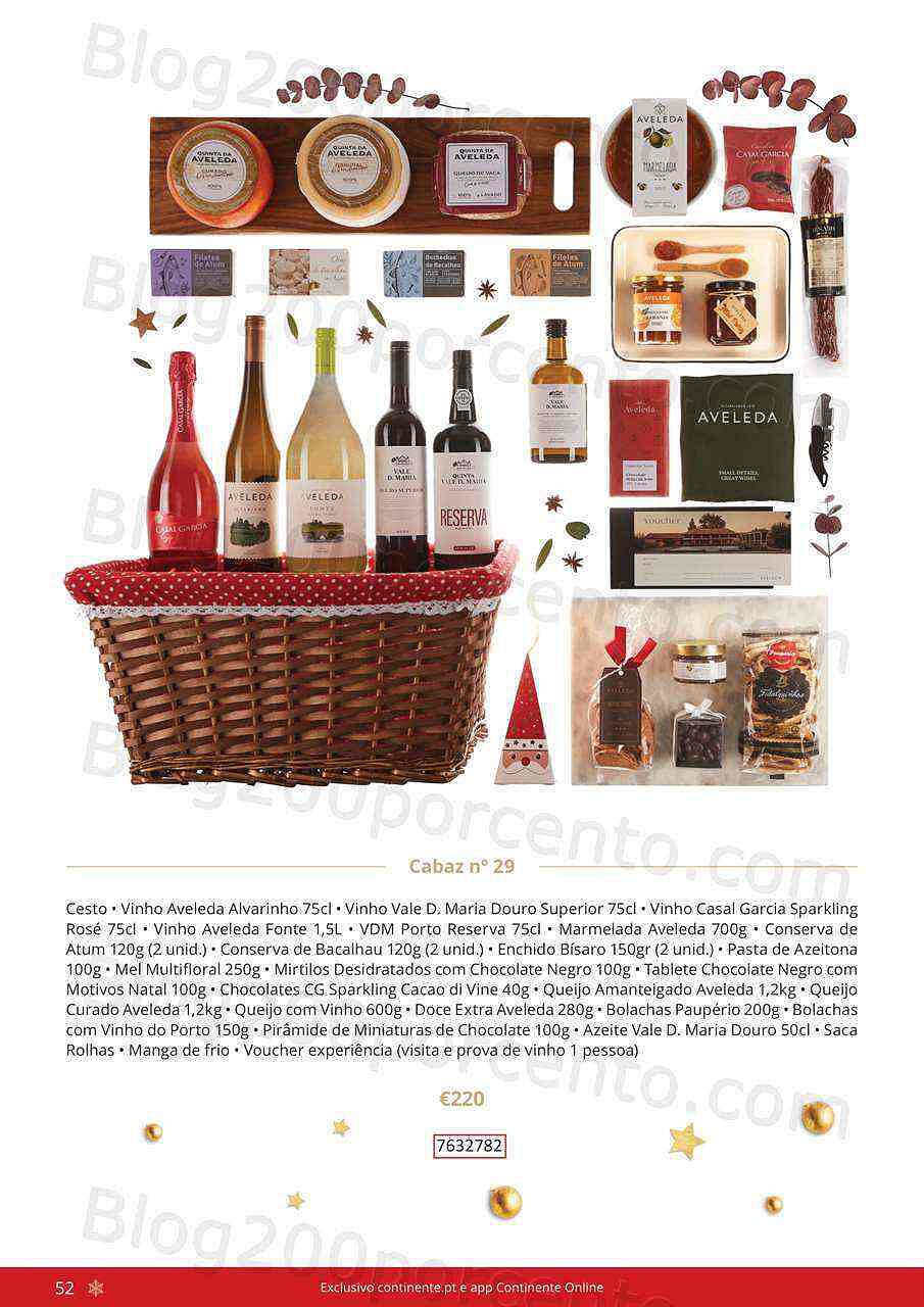 Antevisão Folheto CONTINENTE Cabazes de Natal Promoções de 21 setembro a 6 janeiro