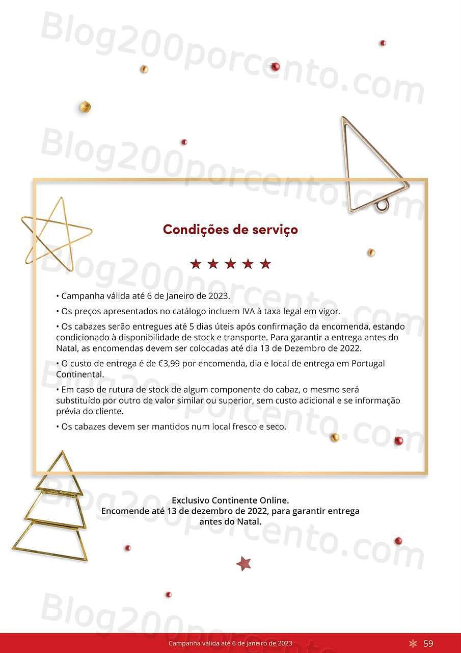 Antevisão Folheto CONTINENTE Cabazes de Natal Promoções de 21 setembro a 6 janeiro
