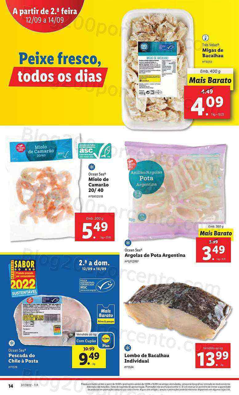 Antevisão Folheto LIDL Promoções de 12 a 14 setembro - segunda a quarta