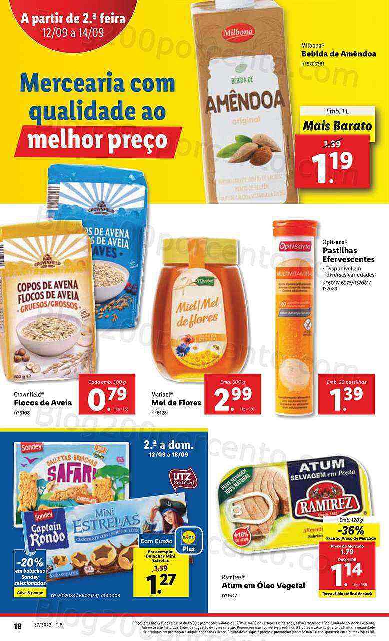 Antevisão Folheto LIDL Promoções de 12 a 14 setembro - segunda a quarta