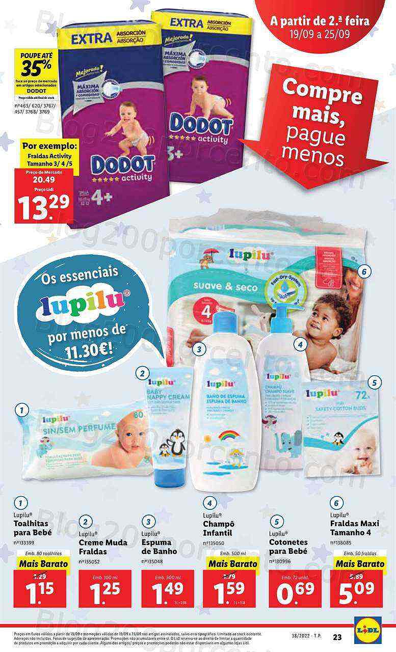Antevisão Folheto LIDL Feira do Bebé Promoções de 19 a 25 setembro