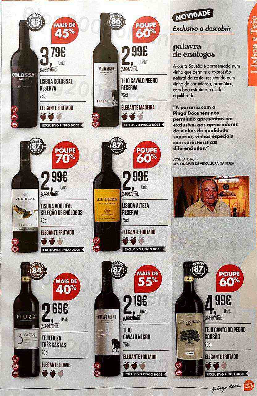 Antevisão Folheto PINGO DOCE Vinhos e Sabores Promoções de 13 setembro a 3 outubro