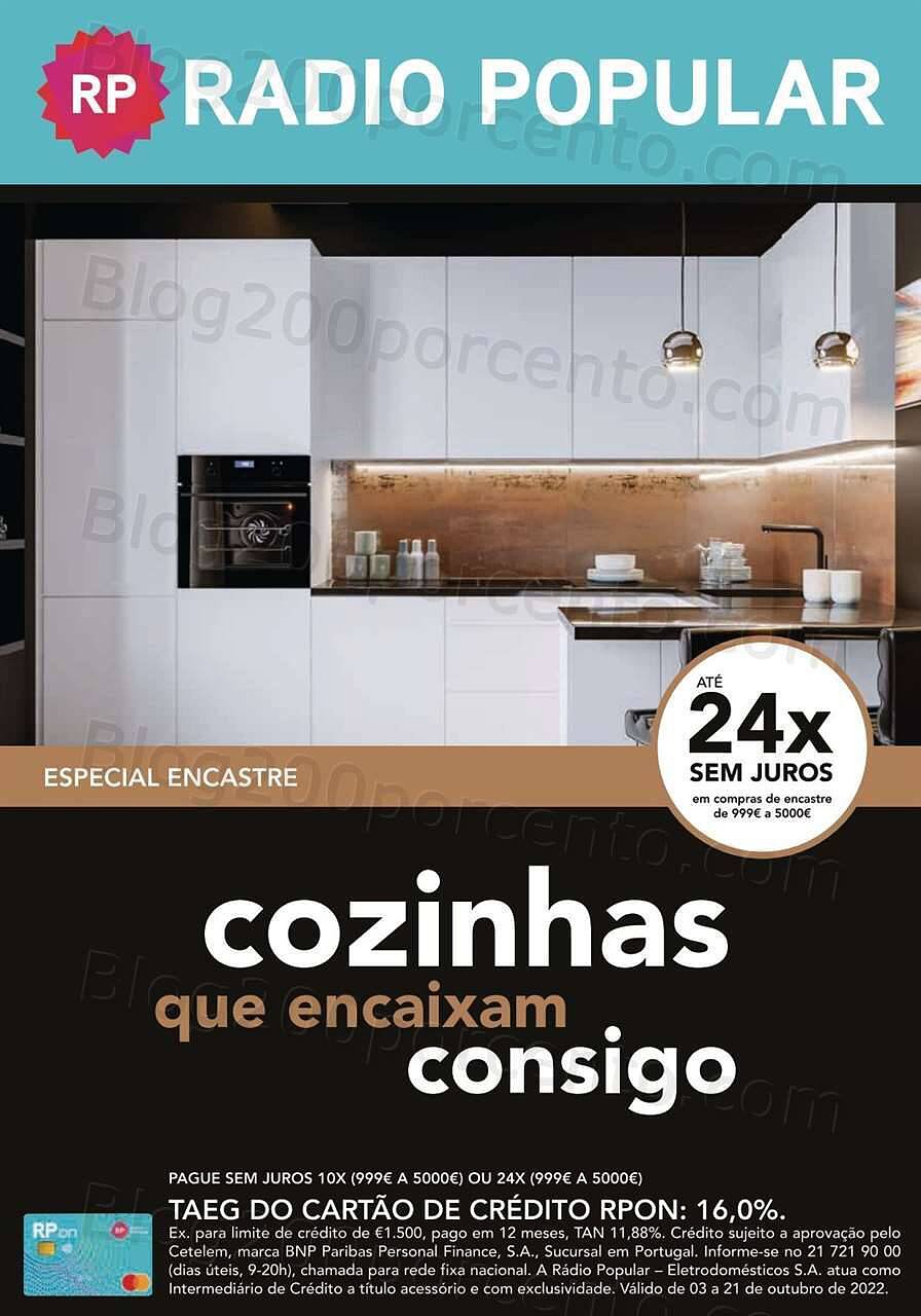 Antevisão Folheto RADIO POPULAR Especial Encastre Promoções de 4 a 21 outubro