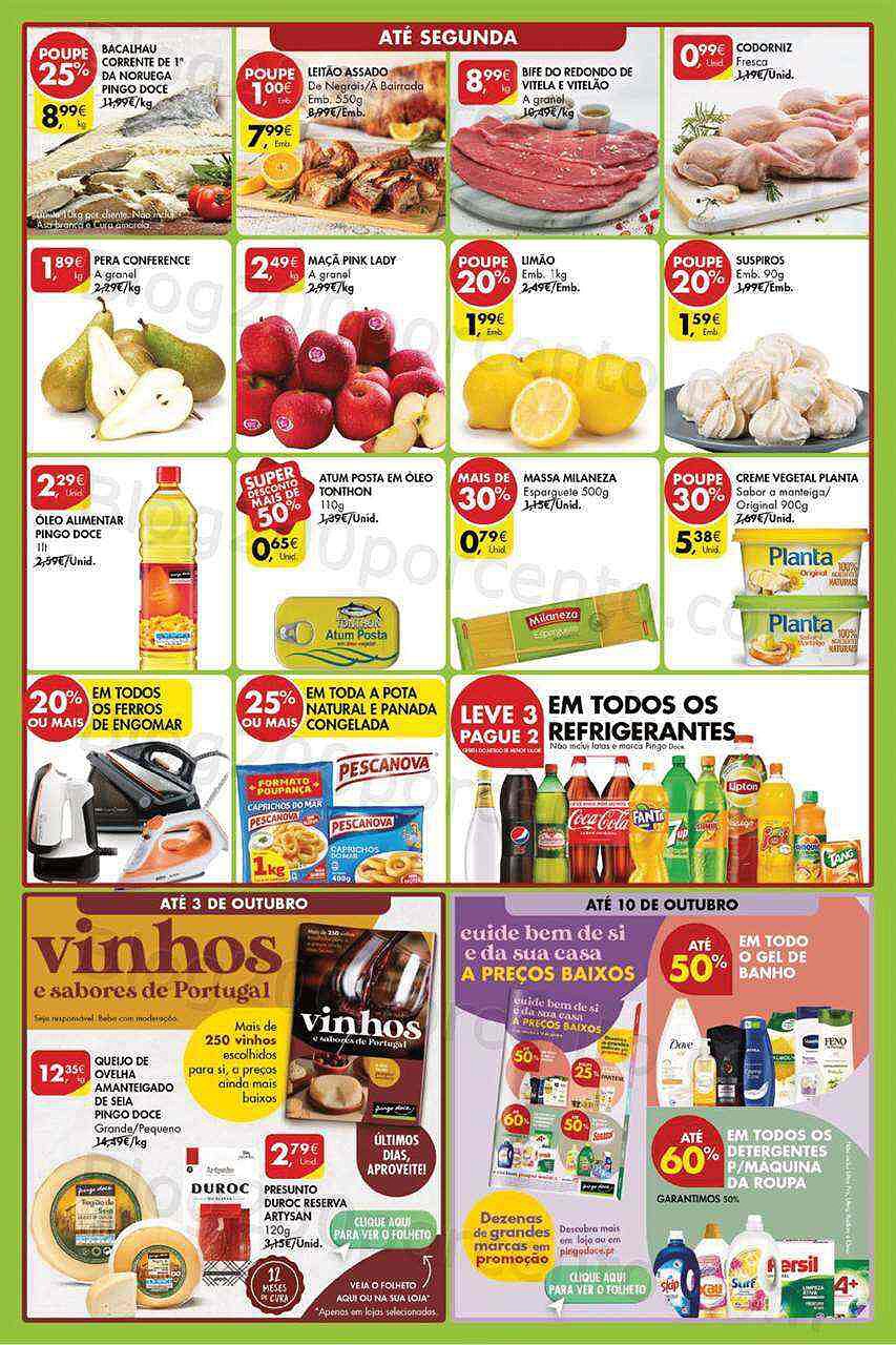 Antevisão Folheto PINGO DOCE Promoções Fim de Semana - 29 setembro a 3 outubro
