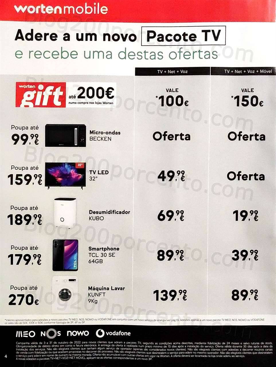 Antevisão Folheto WORTEN Mobile Promoções de 3 a 31 outubro