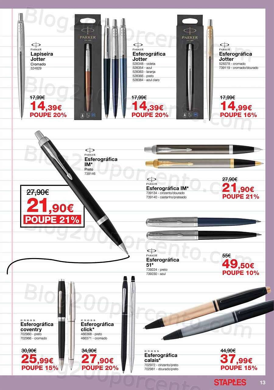 Antevisão Folheto STAPLES Agendas Promoções de 10 outubro a 31 janeiro
