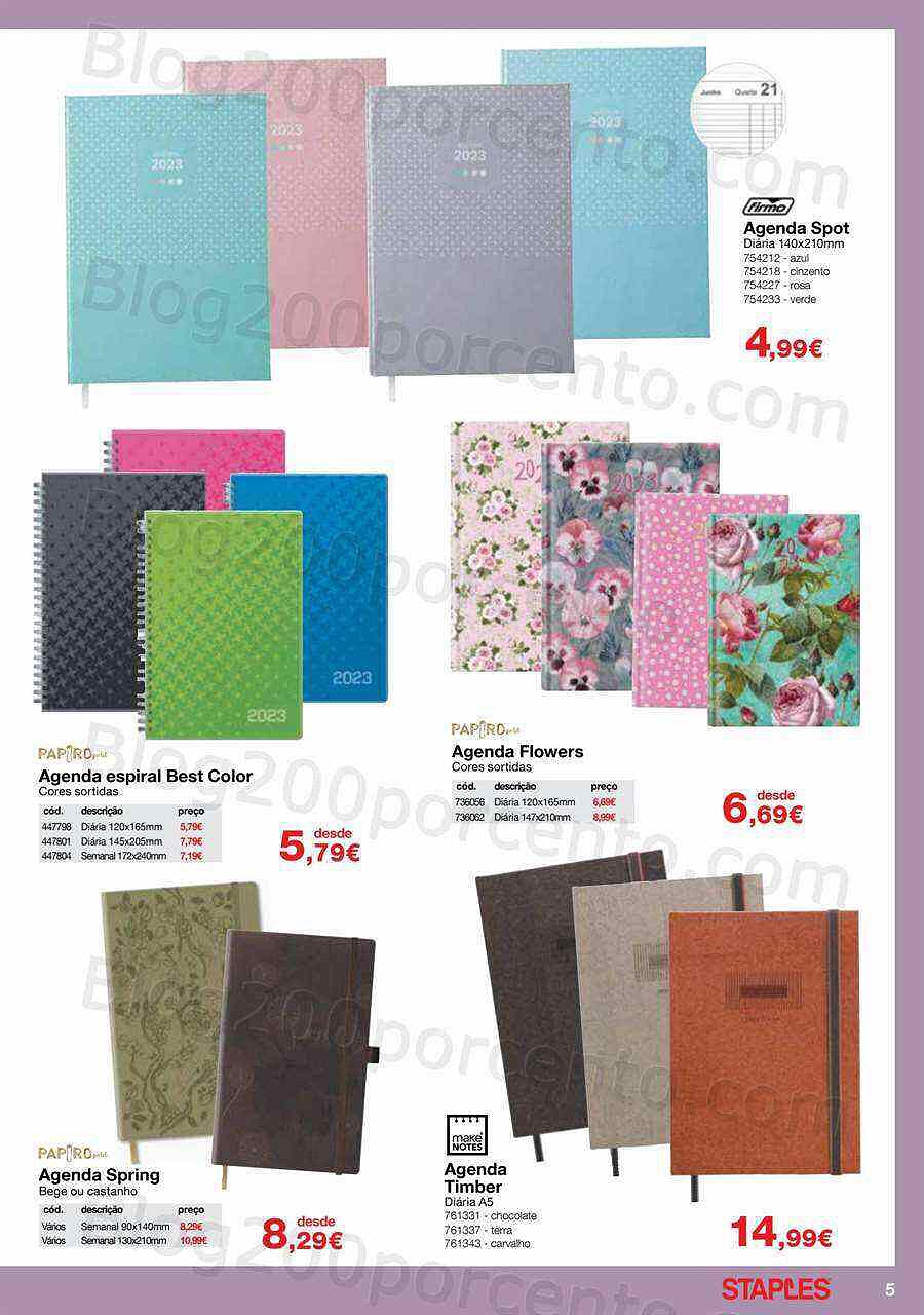 Antevisão Folheto STAPLES Agendas Promoções de 10 outubro a 31 janeiro