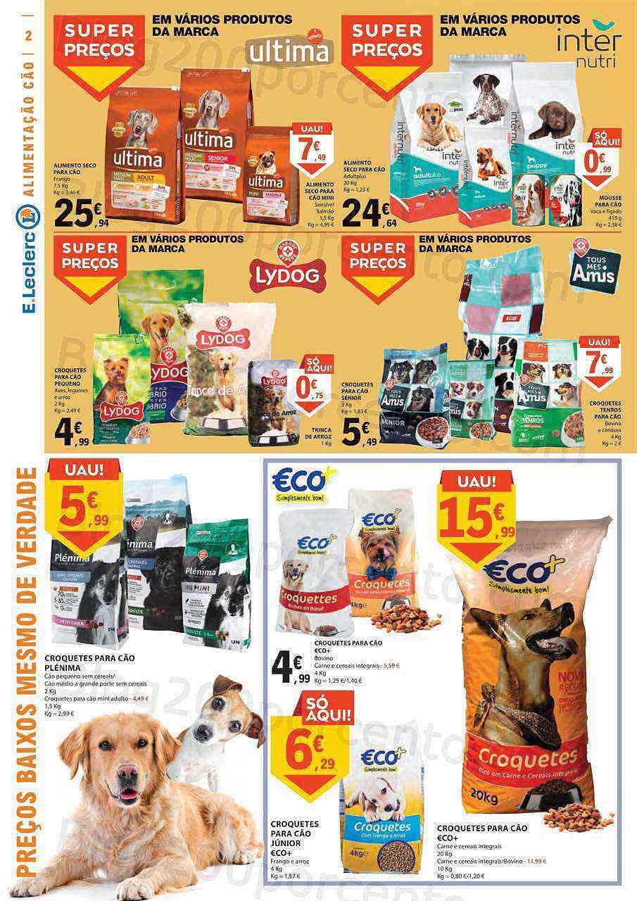 Antevisão Folheto E-LECLERC Especial Animais Promoções de 21 fevereiro a 5 março