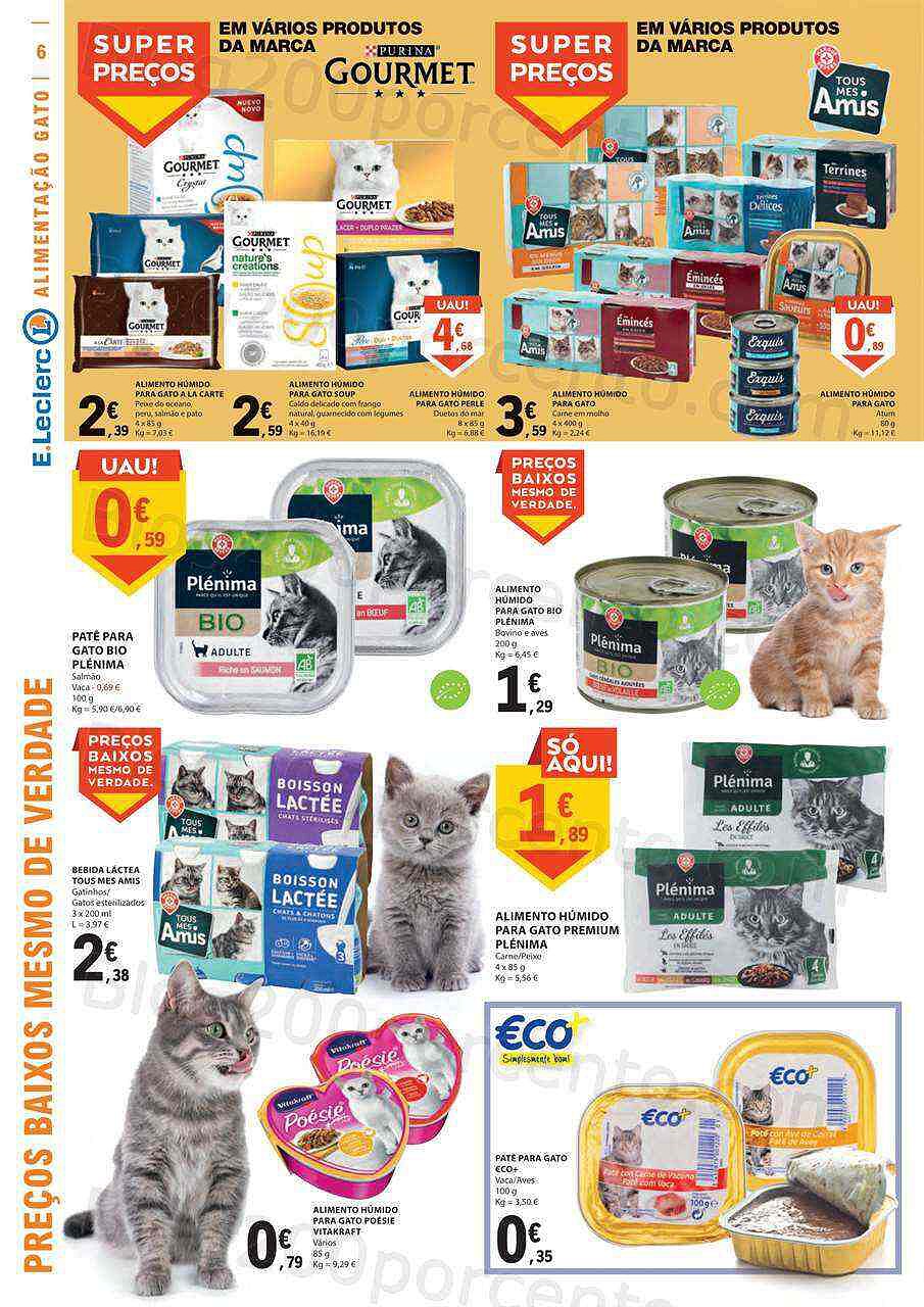 Antevisão Folheto E-LECLERC Especial Animais Promoções de 21 fevereiro a 5 março