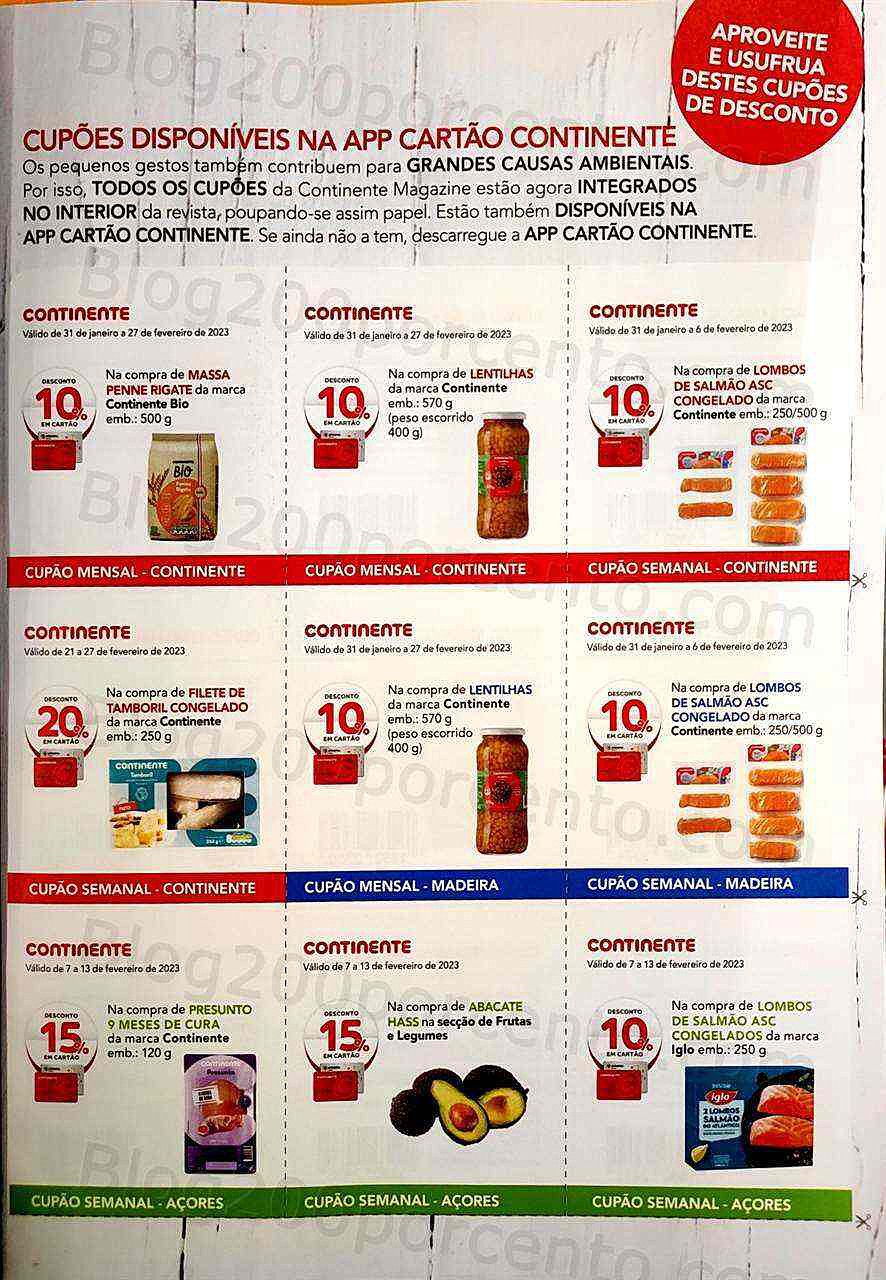Antevisão Revista CONTINENTE Magazine Fevereiro e Seus Vales de Desconto