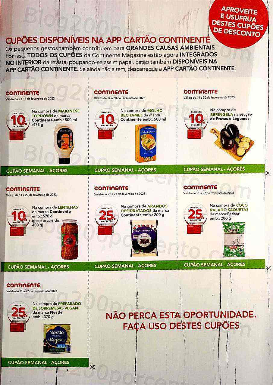 Antevisão Revista CONTINENTE Magazine Fevereiro e Seus Vales de Desconto