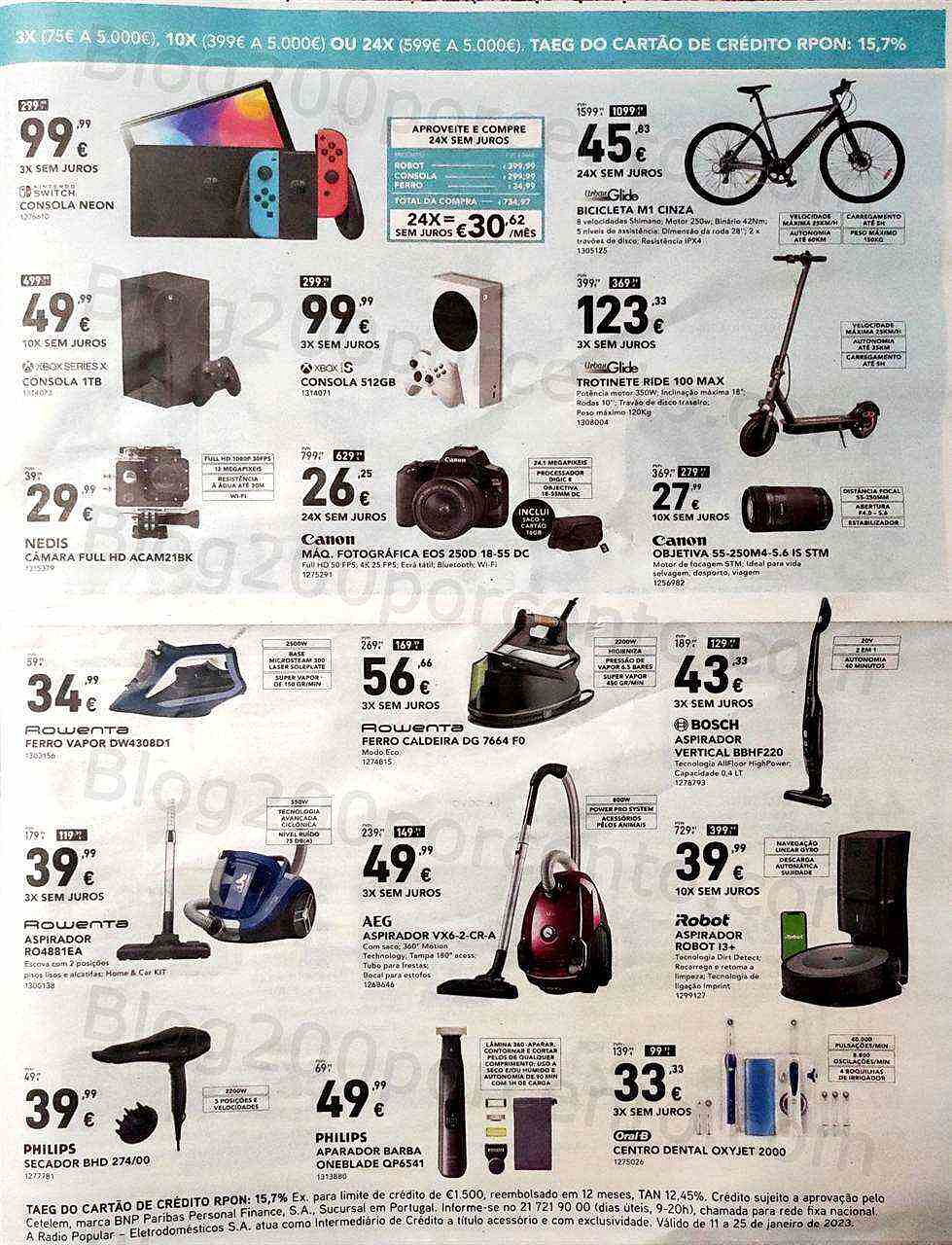 Antevisão FolhetoRADIO POPULAR Promoções de 11 a 25 janeiro