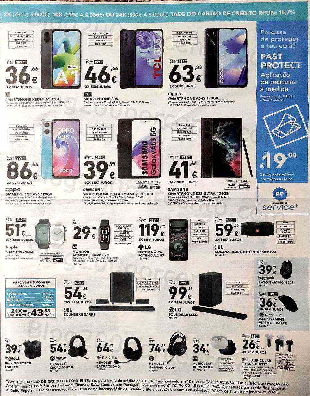 Antevisão FolhetoRADIO POPULAR Promoções de 11 a 25 janeiro