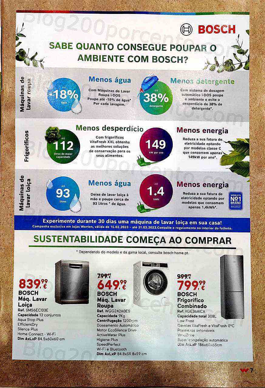 Antevisão Folheto WORTEN Poupança e Ecologia Promoções até 16 março 