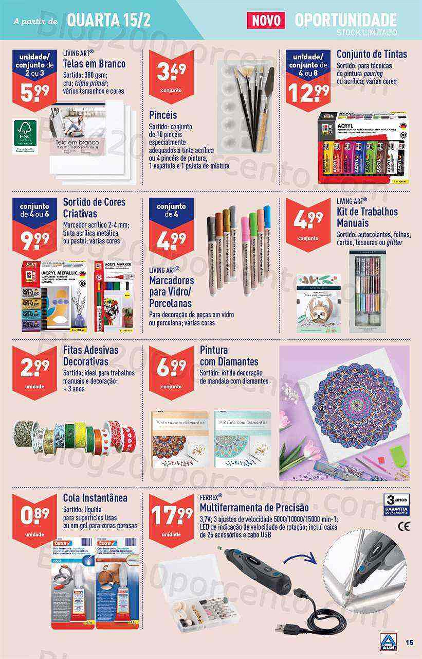Antevisão Folheto ALDI Promoções de 15 a 21 fevereiro