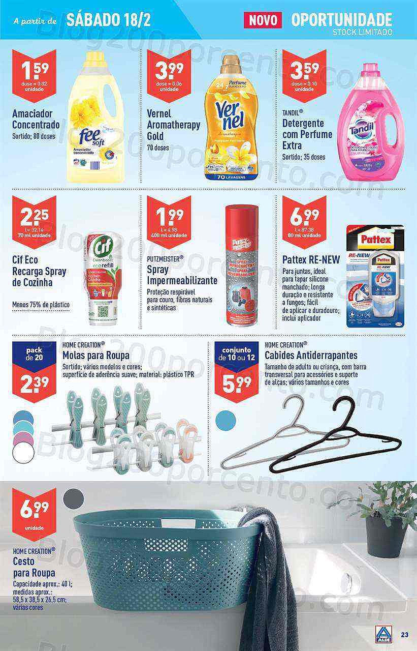 Antevisão Folheto ALDI Promoções de 15 a 21 fevereiro