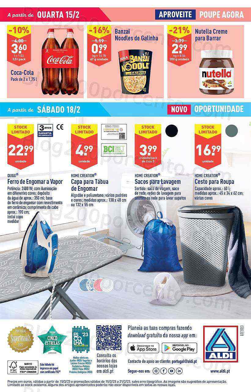 Antevisão Folheto ALDI Promoções de 15 a 21 fevereiro