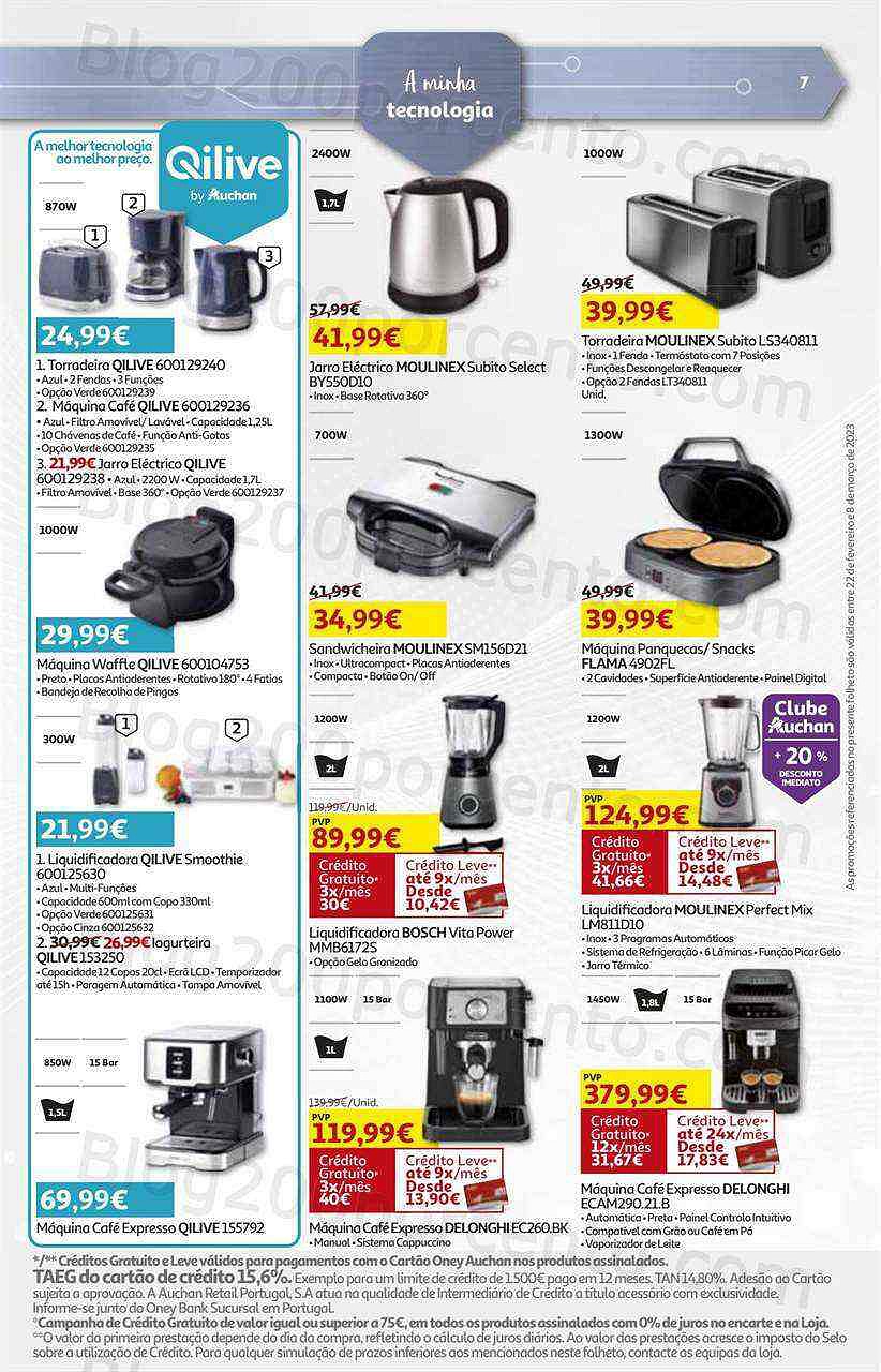 Antevisão Folheto AUCHAN Tecnologia Promoções de 22 fevereiro a 8 março