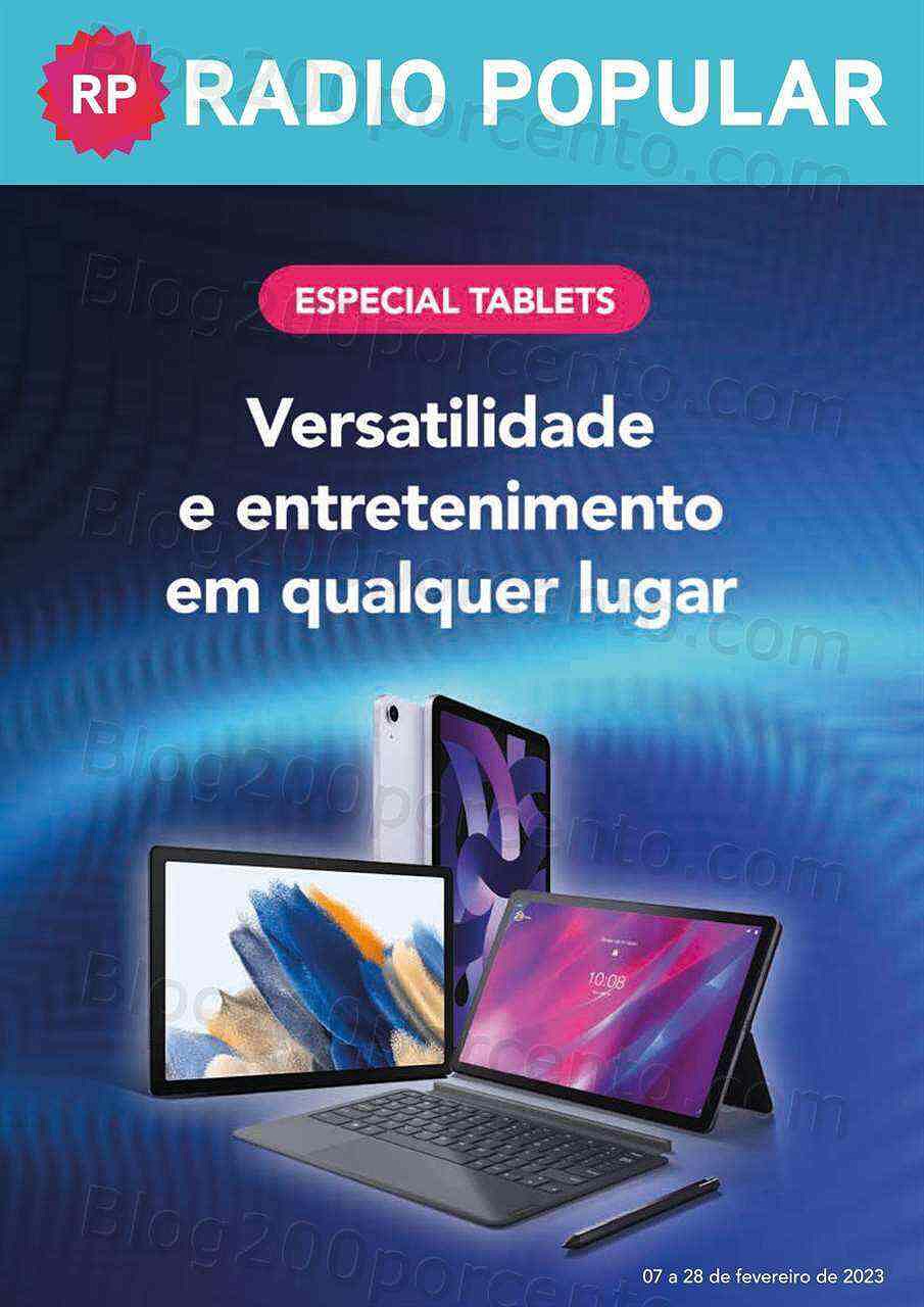 Antevisão Folheto RADIO POPULAR Especial Tablets Promoções até 28 fevereiro