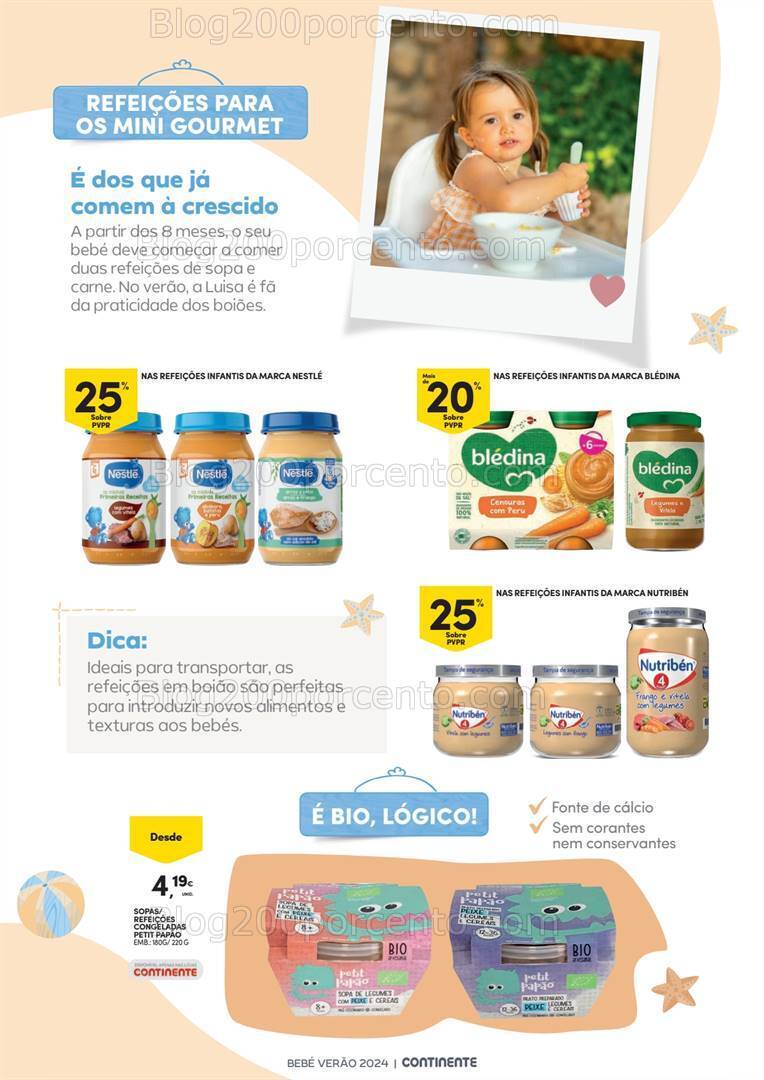 Antevisão Folheto CONTINENTE Bebé Verão Promoções de 2 a 14 julho
