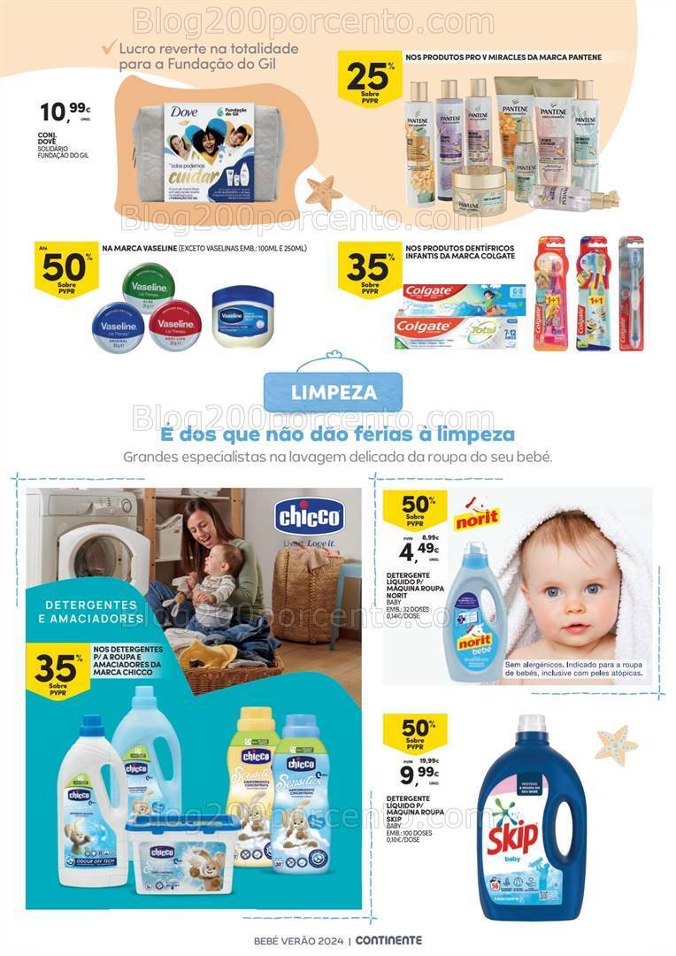 Antevisão Folheto CONTINENTE Bebé Verão Promoções de 2 a 14 julho