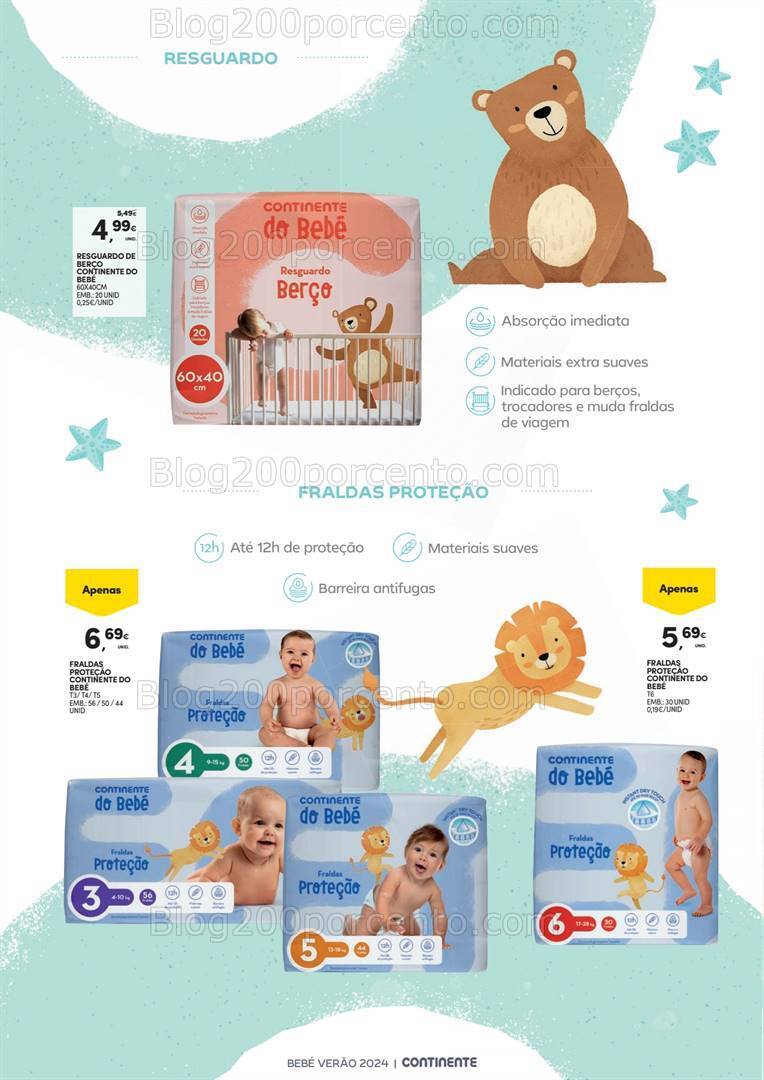 Antevisão Folheto CONTINENTE Bebé Verão Promoções de 2 a 14 julho