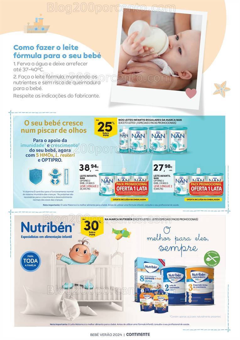 Antevisão Folheto CONTINENTE Bebé Verão Promoções de 2 a 14 julho
