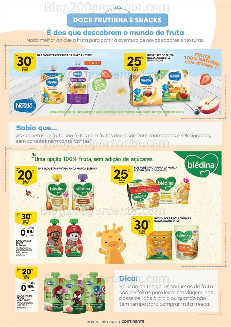 Antevisão Folheto CONTINENTE Bebé Verão Promoções de 2 a 14 julho