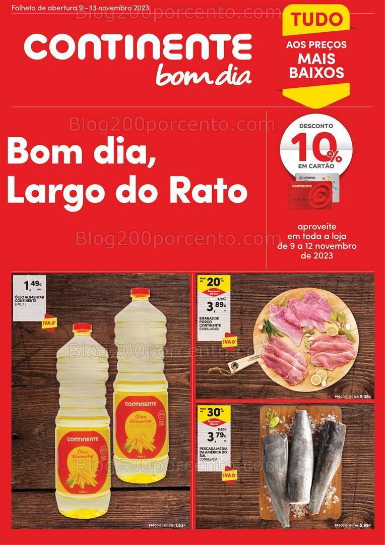 Antevisão Folheto CONTINENTE Aberturas Promoções de 9 a 13 novembro