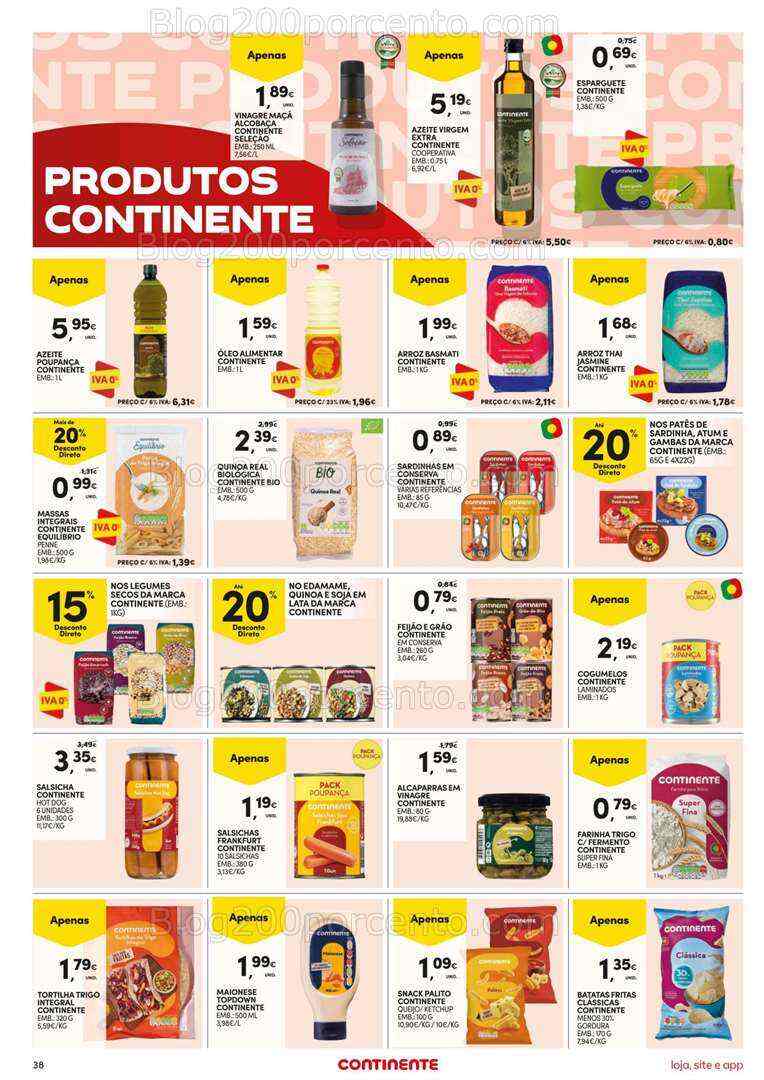 Antevisão Folheto CONTINENTE Feira marca própria Promoções de 31 julho a 13 agosto