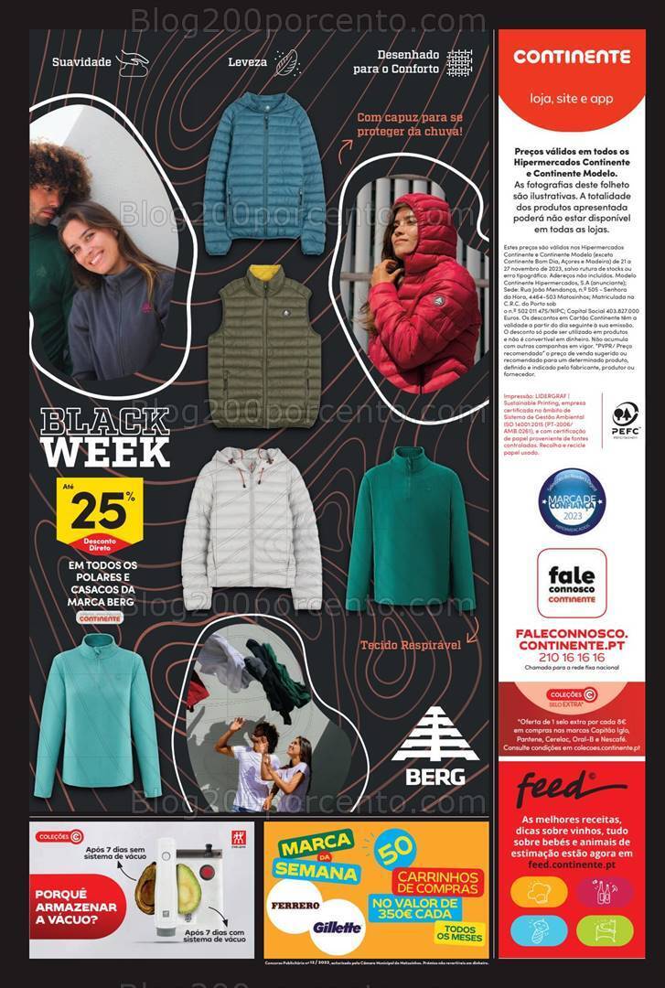 Antevisão Folheto CONTINENTE Black Week Promoções de 21 a 27 novembro