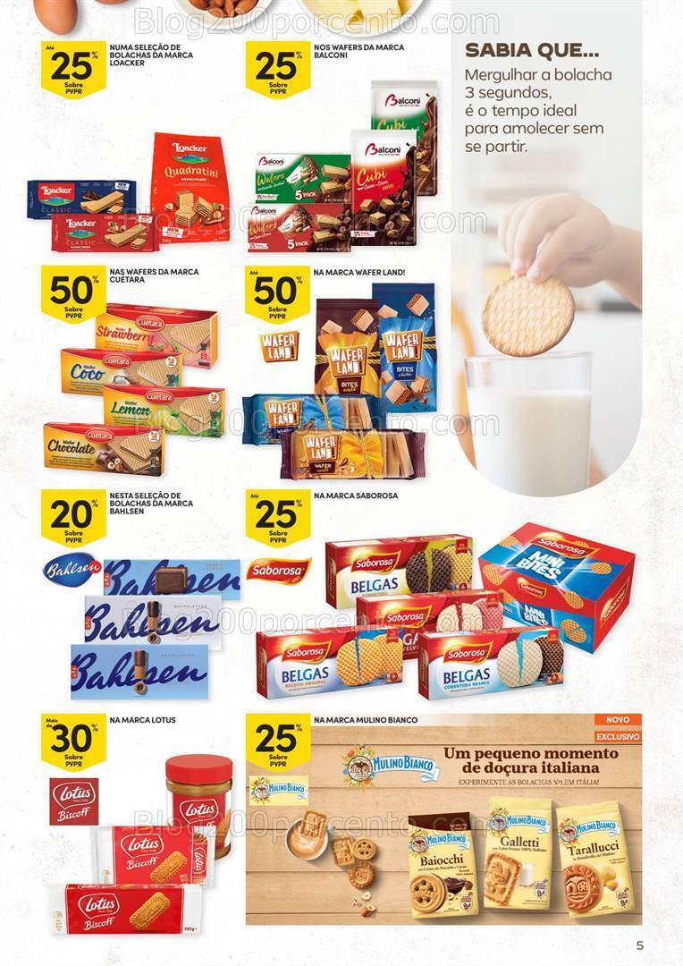 Antevisão Folheto CONTINENTE Bolachas Promoções de 5 a 17 março