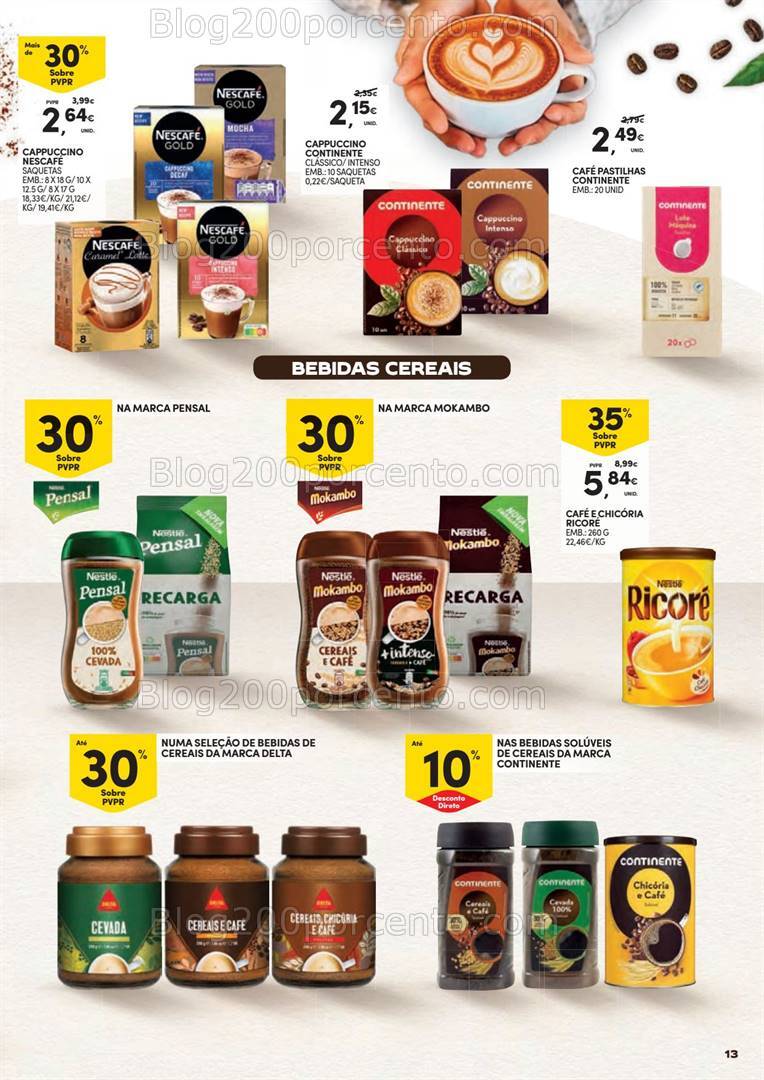 Antevisão Folheto CONTINENTE Especial Cafés Promoções de 15 a 27 outubro