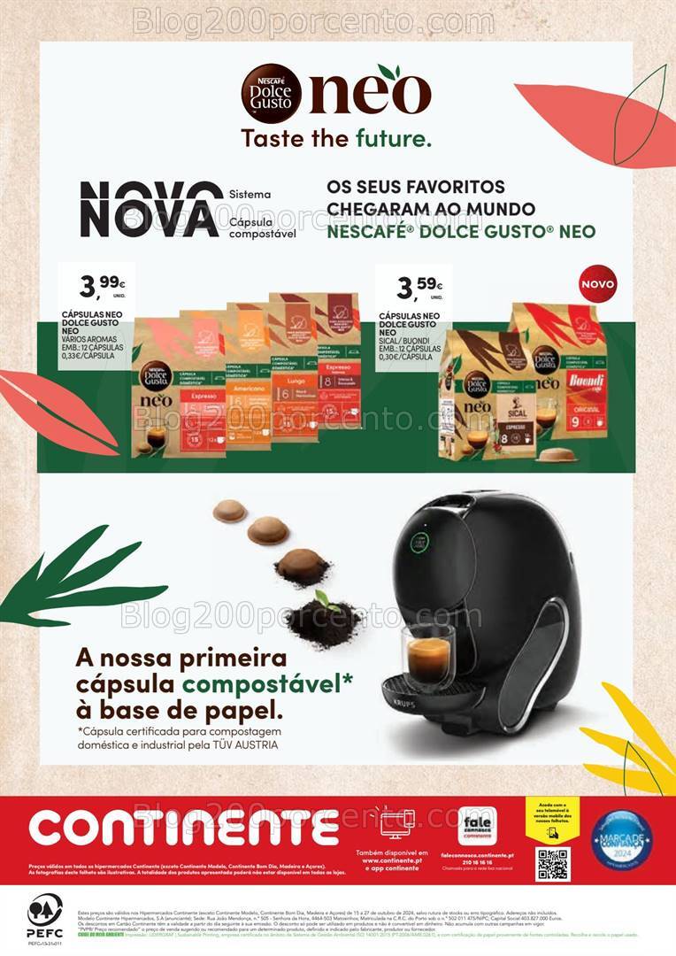 Antevisão Folheto CONTINENTE Especial Cafés Promoções de 15 a 27 outubro