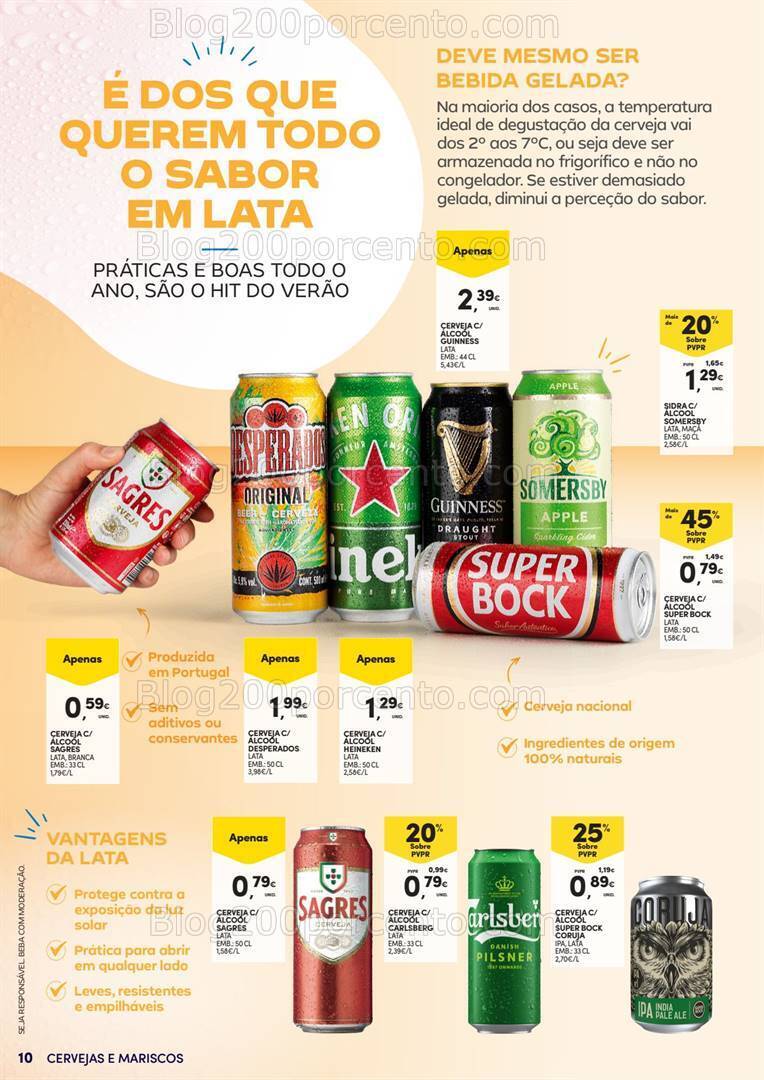 Antevisão Folheto CONTINENTE Cervejas e Mariscos - 28 maio a 9 junho