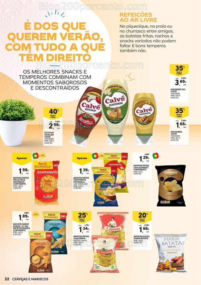 Antevisão Folheto CONTINENTE Cervejas e Mariscos - 28 maio a 9 junho