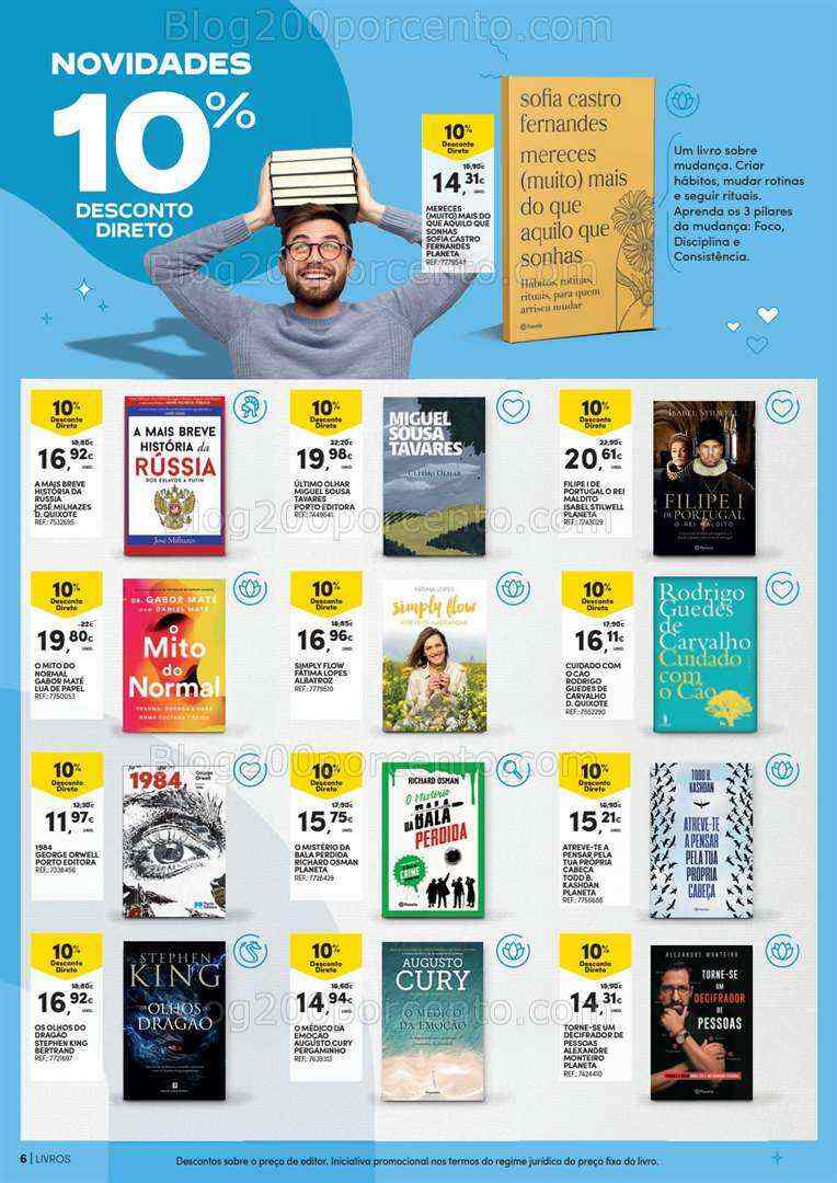 Antevisão Folheto CONTINENTE Mercado do Livro Promoções de 4 a 16 julho