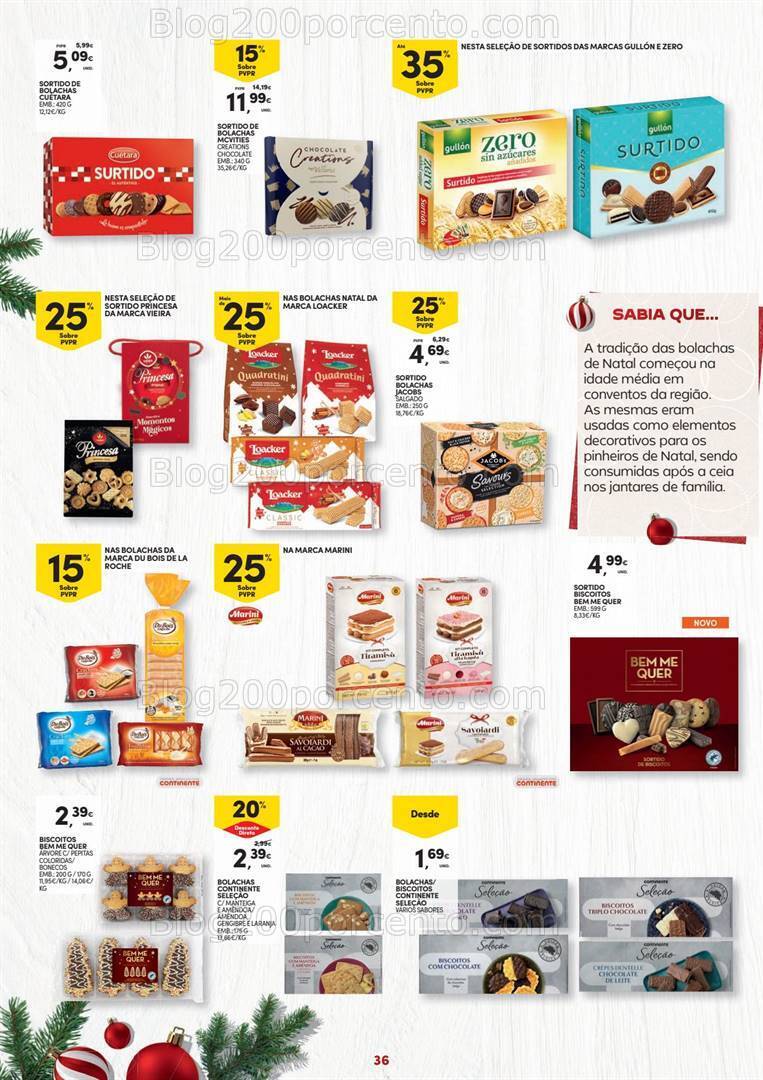 Antevisão Folheto CONTINENTE Natal Alimentar Promoções de 14 novembro a 24 dezembro