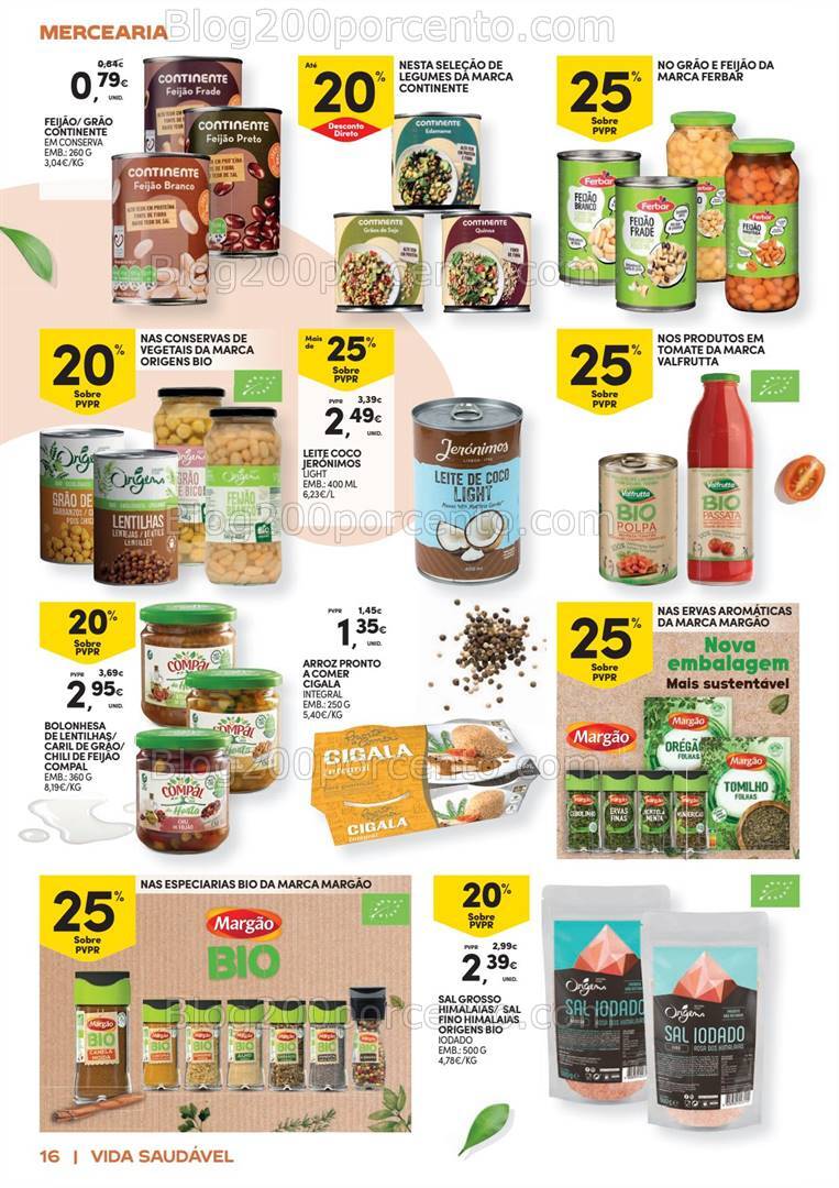 Antevisão Folheto CONTINENTE Vida Saudável Promoções de 22 outubro a 3 novembro