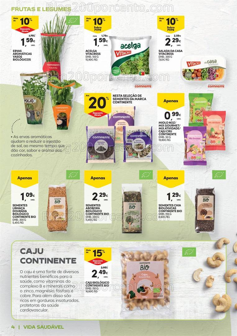 Antevisão Folheto CONTINENTE Vida Saudável Promoções de 22 outubro a 3 novembro