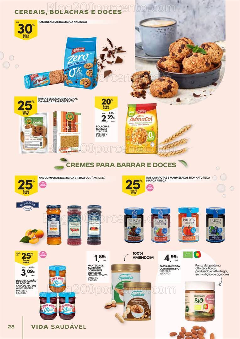 Antevisão Folheto CONTINENTE Vida Saudável Promoções de 30 abril a 12 maio
